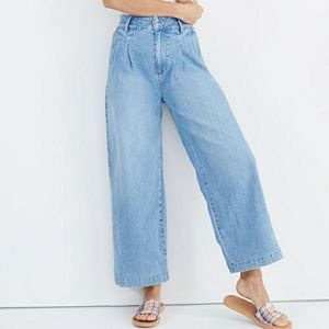 Madewell Pleated Wide Leg Jeans